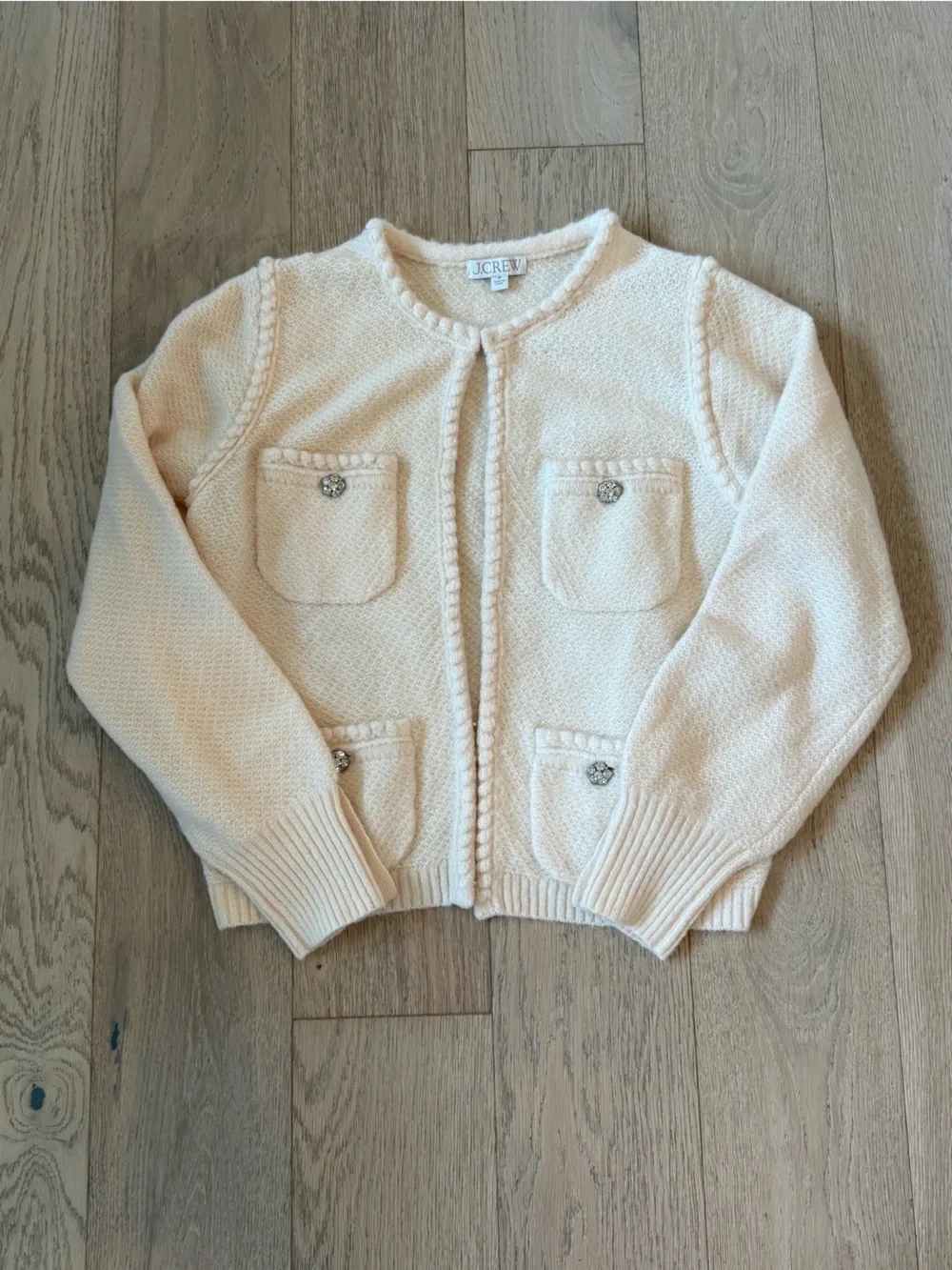 Cream Knit Cardigan JCREW- Classic Button Front